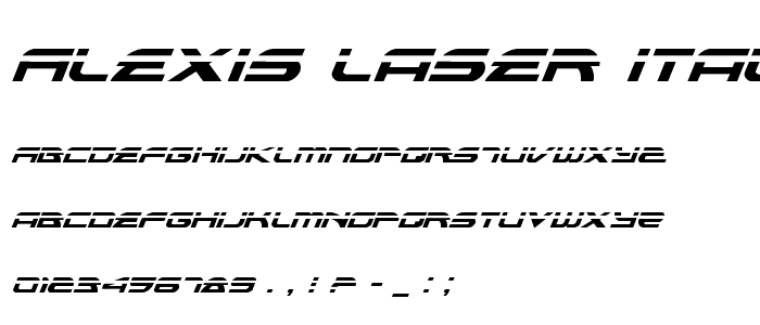 Alexis Laser Italic police