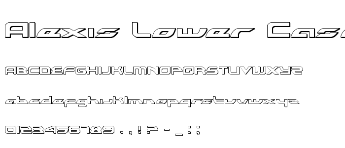 Alexis Lower Case Outline font