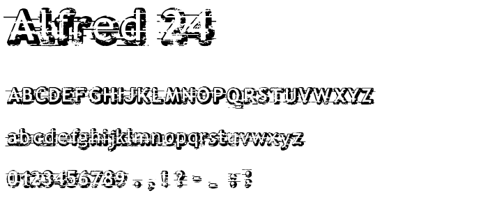 Alfred 24 font