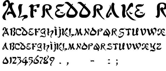 AlfredDrake Regular font