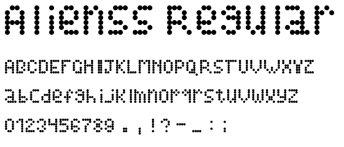 Alienss Regular font