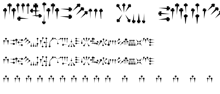 Alphabet of Daggers font