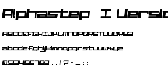 Alphastep  i version font