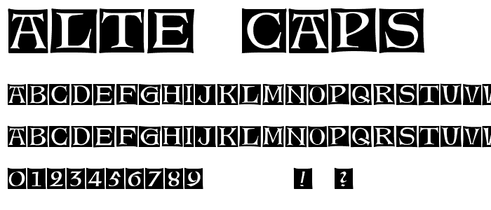 Alte Caps font