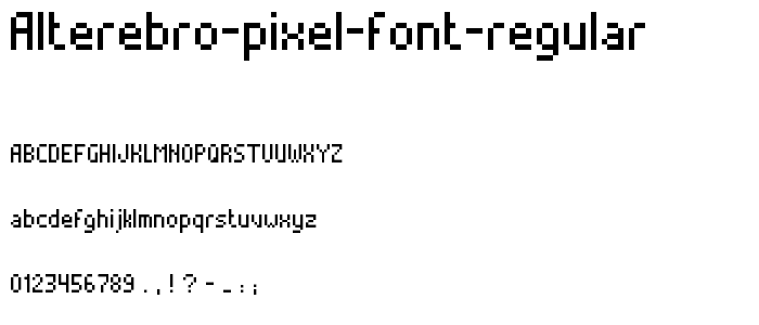 Alterebro Pixel Font Regular font