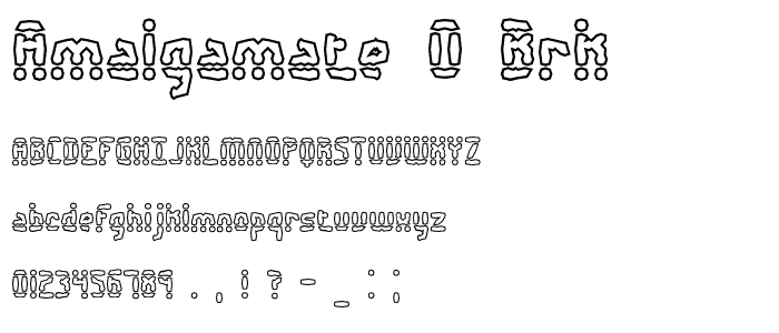 Amalgamate O BRK font