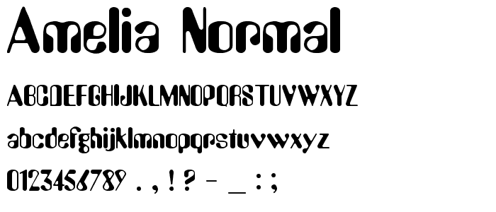 Amelia-Normal font