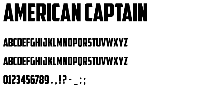 American Captain font