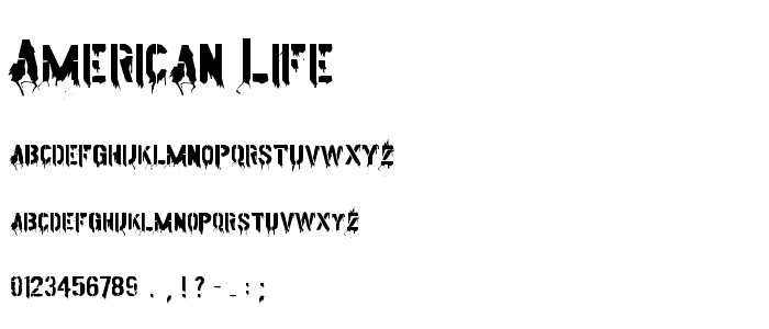 American Life font