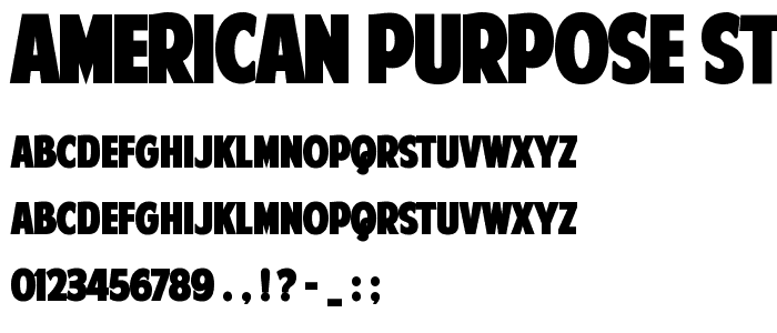 American Purpose STRIPE 1 Normal font