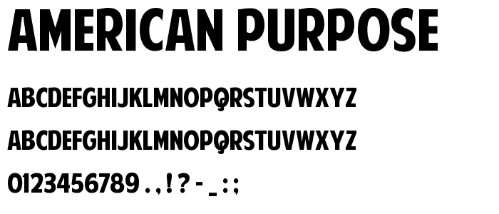 American Purpose font