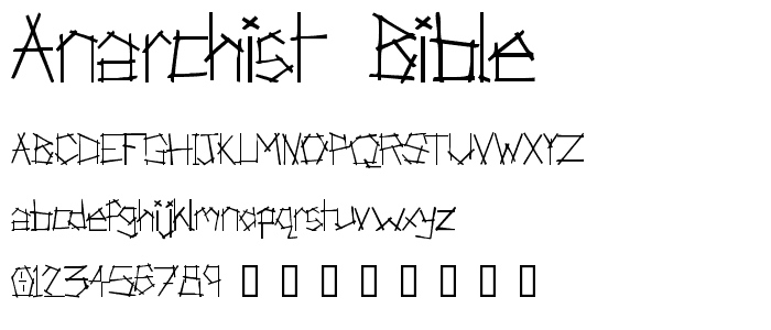 Anarchist Bible font