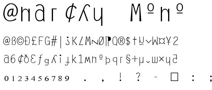 Anarchy Mono font