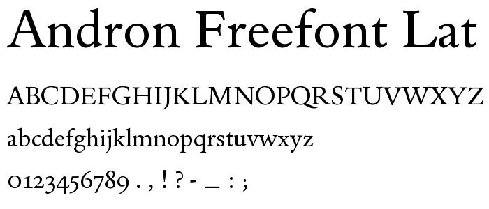 Andron Freefont LAT font