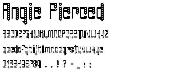 Angie Pierced font