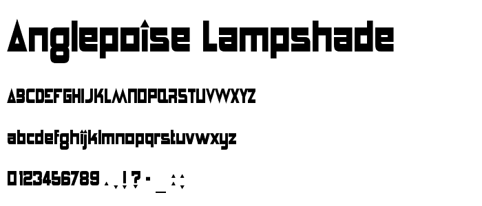 Anglepoise Lampshade font