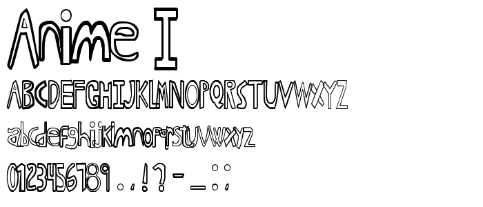 Anime I font