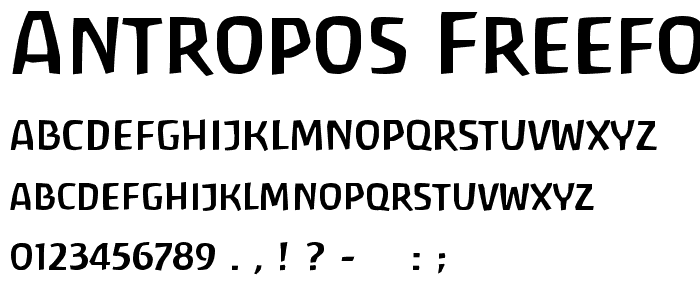 Antropos Freefont font