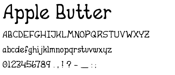 Apple Butter font