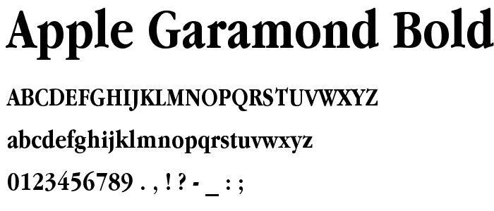 Apple Garamond Bold font