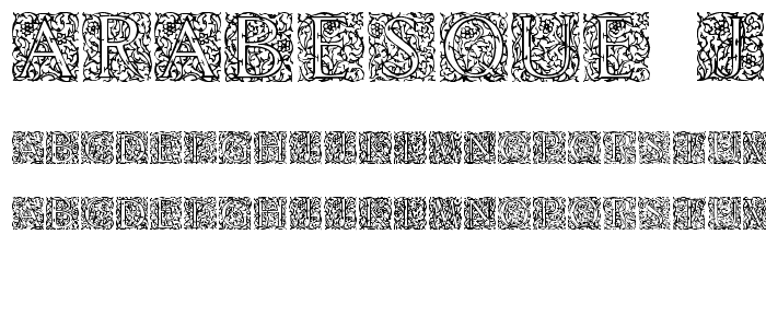 Arabesque Initialen font