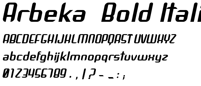 Arbeka  Bold Italic police