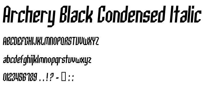 Archery Black Condensed Italic police