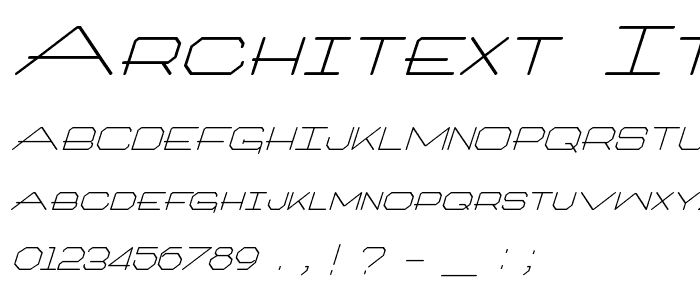 Architext Italic police