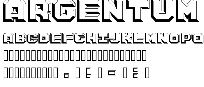 Argentum White font