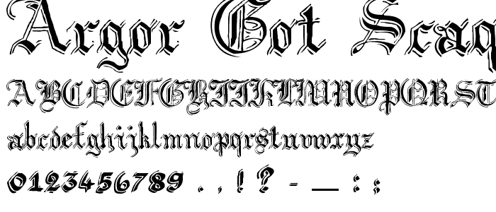 Argor Got Scaqh font