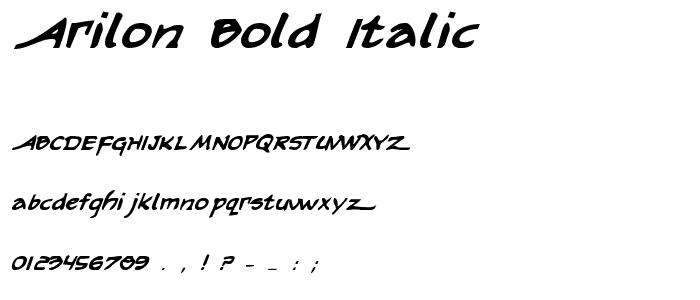 Arilon Bold Italic police