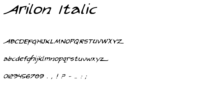 Arilon Italic police