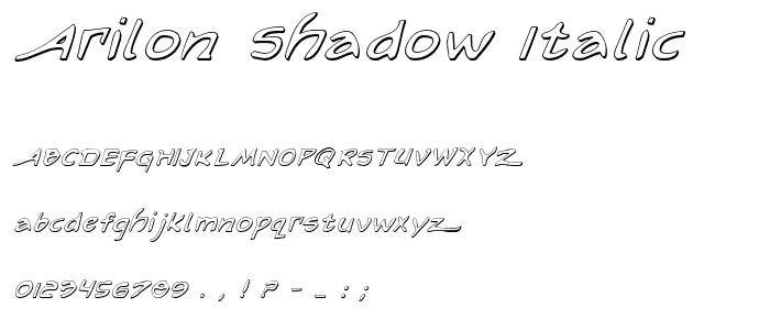 Arilon Shadow Italic police