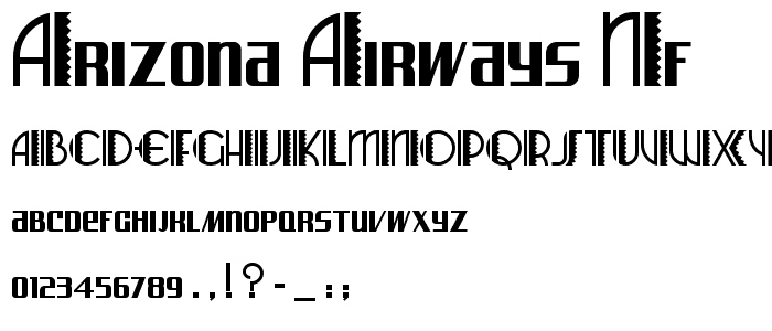 Arizona Airways NF font