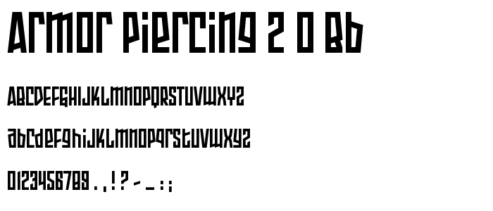 Armor Piercing 2.0 BB font