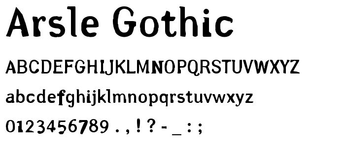 Arsle Gothic police