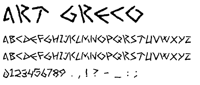 Art Greco font