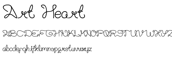 Art HEART font