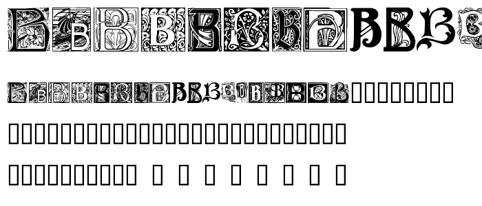 Art Nouveau Initials B font