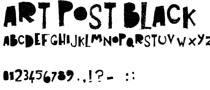 Art Post black font