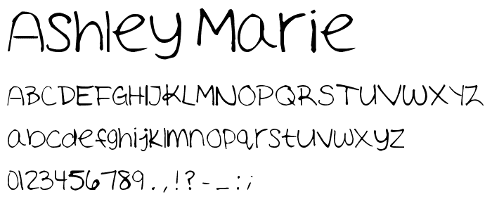 Ashley Marie font