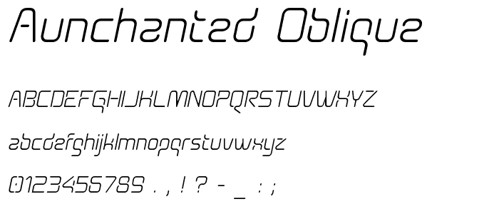 Aunchanted Oblique font