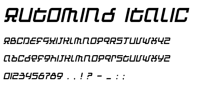 Automind Italic font