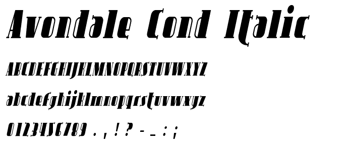 Avondale Cond Italic police