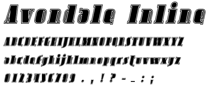 Avondale Inline Italic police