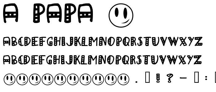 a Papa font