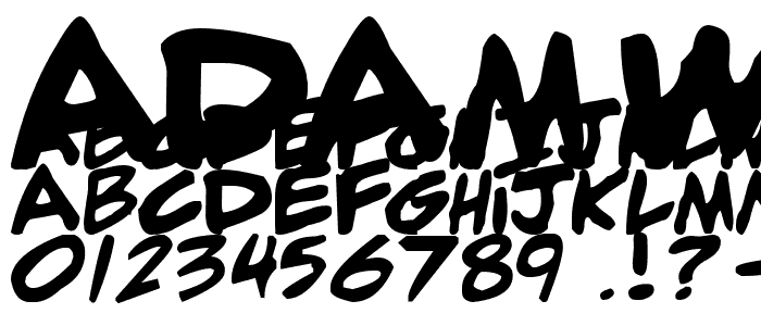 adam warren 0.2 Bold Italic police