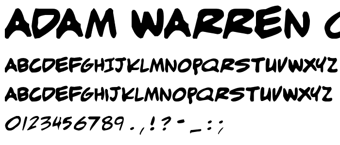 adam warren 0.2 font