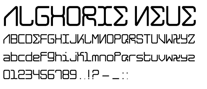 alghorie neue font