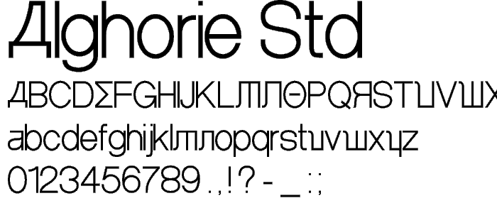 alghorie std font